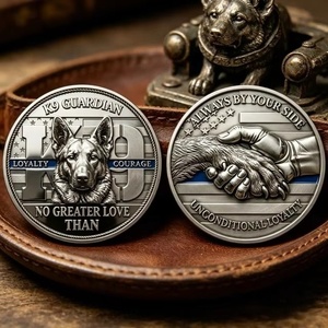 Pièce commémorative K9 pour chiens : Défi, Fidélité, Courage, Gardien – Cadeau pour les amoureux des chiens, pièce de collection - Product Image 4