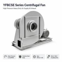 Ventilateur centrifuge à simple entrée en acier inoxydable, haute pression statique, entraînement direct par courroie, pour ventilation et évacuation HVAC YFBCSE