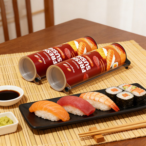 กล่องกระดาษทรงกระบอกสำหรับใส่ซูชิแบบพิมพ์ลายตามสั่ง ยี่ห้อ Sprintpackage เป็นมิตรต่อสิ่งแวดล้อม ใช้สำหรับบรรจุอาหารได้ - Product Image 2