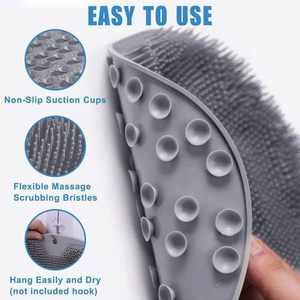 Non-Slip Home Bathroom Foot Massage Mat Lazy Foot Brushing <b>Bath</b> Towel Plastic Artifact Wash Rub Foot Features <b>Shower</b> Use Modern - Product Image 4