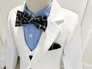 Traje de Caballero Coreano de Moda Primavera Otoño 2019, Ropa para Niños, Nuevo Traje Blanco con Chaleco para Niño, Venta al por Mayor - Product Image 6