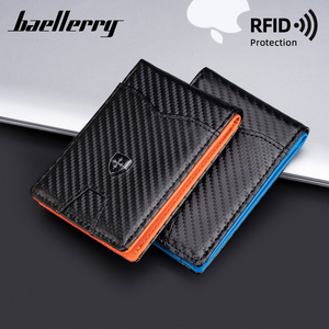 ארנק קטן של גברים וינטג סיבי פחמן דו-יפולד לבן מינימליסטי - Product Image 3