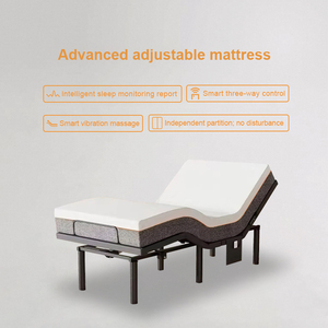 Phòng ngủ nhà có thể điều chỉnh khung Giường điện với bọt nệm kết hợp, vua Kích thước dividable đầu chân nghiêng kim loại giường - Product Image 4