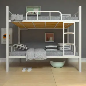 Modern tasarım çift yetişkinler için çelik ranza öğrenciler yatak odası daire hastane yurt veya okul mobilya kullanımı