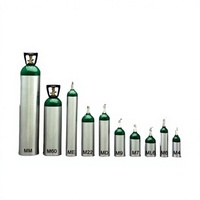 Bouteilles de gaz en alliage d'aluminium de qualité médicale MEDEASE, haute pression, capacité optionnelle de 0,3L à 28,9L