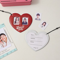 Tempat Kartu ID Koleksi Alat Tulis Kpop, Tempat Photocard PVC, Gantungan Kunci Gaya Cinta, Kertas Cetak Hewan Dua Sisi