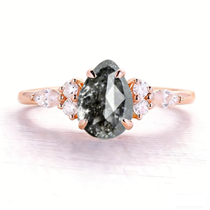 Romantic Moonstone Engagement <b>Ring</b> Women's Rose Gold Plated Prong Setting Oval Cut Gemstone Jewelry - Product Image 2