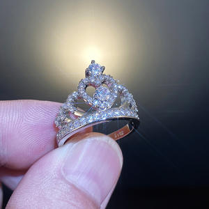 Anello da Donna F389 in Oro Bianco con Diamante Taglio Brillante Rotondo Colore G Naturale, Gioiello di Fidanzamento per Lei - Product Image 4