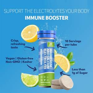 ओम ओम मैग्नीशियम और कैल्शियम इलेक्ट्रोलाइट टैबलेट 5 आवश्यक इलेक्ट्रोलाइट्स पूरक मैग्नीशियम अपरक्ष। - Product Image 4