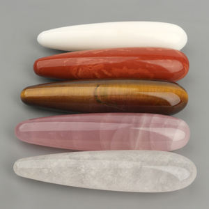 Natürliches 7-Zoll Sexspielzeug Heilender Rosenquarz Massagestab Grüner Aventurin Kristall-<span class=keywords><strong>Dildo</strong></span> für Liebesspiele - Product Image 5