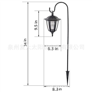 Solar Hexagonal Garden Light Led Outdoor <b>Ground</b> <b>Stake</b> Water Resistant With Solar Panel <b>For</b> Yard Patio - Product Image 5
