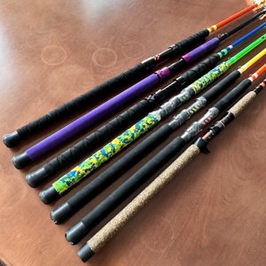 Canne à pêche en fibre de verre à 1section Canne à poisson-chat vert - Product Image 4