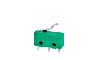 Microinterruptor 5A 125/250V CA SPDT 1NO 1NC con palanca de rodillo de bisagra metálica, tipo botón de acción rápida, 3 pines - Product Image 2