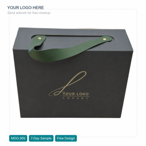 Luxury Magnetic Recycled Materials Foldable Rigid Paperboard Gift Box Four-Color Printing Customizable Options for Human Hair - Product Image 1