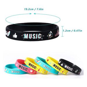 Pulsera de Papel de Colores para Bebés, Impermeable, Tejida, Desechable, con Patrón Impreso Musical, para Regalo de Fiesta Infantil, Palestina - Product Image 1