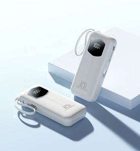 <span class=keywords><strong>Banque</strong></span> d'alimentation à batterie Li-polymère haute capacité avec charge rapide 22,5 W, type-C rétractable, avec logo personnalisé - Product Image 1