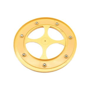Base giratoria de plástico con plataforma giratoria de bolas de acero para accesorios de muebles, diseño moderno y sencillo en negro - Product Image 4