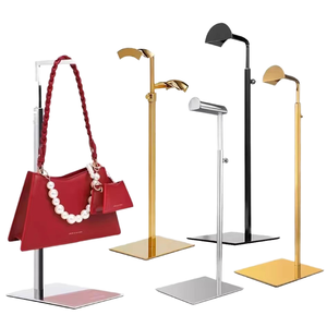 Espositore per Borse in Acciaio Inox, Supporto da Tavolo per Borsette e Pochette, Finitura Opaca per Negozi e Centri Commerciali - Product Image 1