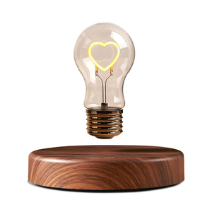 Wireless Levitation Bulb Light Magnetic <strong>Floating</strong> Desk <strong>Lamp</strong> Wooden Levitating LED Bulb Desk <strong>Lamp</strong> for Home Decor - Product Image 3