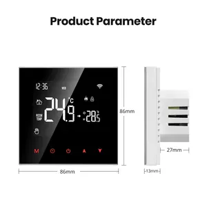 Termostat Wifi nirkabel, penyimpanan Lantai air dengan kontrol suara aplikasi kehidupan pintar