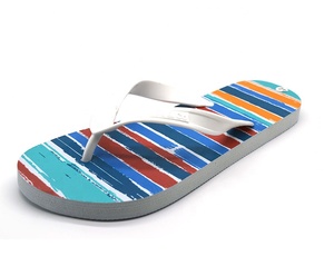 <span class=keywords><strong>Chanclas</strong></span> clásicas con estampado de seda a rayas blancas y azules para hombre - Product Image 6