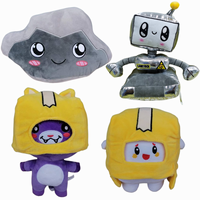 Kawaii Plüschpuppe Foxy Boxy Lanky Wendbare Puppen Plüschtier Cartoon-Roboter Spielzeug PP-Baumwollfüllung Superweiches Plüschtier für Kinder Geschenk
