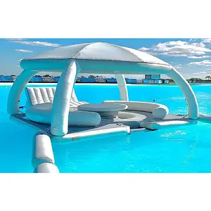 Muelle flotante inflable para juegos acuáticos, nuevo diseño, portátil, para el lago