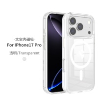 Coque de téléphone magnétique transparente en TPU+PC antichoc pour iPhone 17, 17 Pro, 17 Pro Max, 17 Air, résistante au jaune
