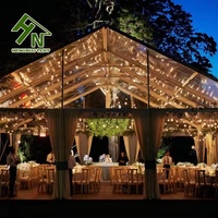 Tente de réception en aluminium de haute qualité pour 300, 500, 800 personnes, grande tente transparente robuste pour événements, tente de mariage en PVC blanc pour l'extérieur