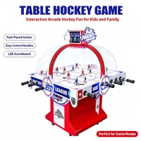 Table de hockey sur bulles commerciale avec tableau de scores électronique LED, jeu de hockey sous dôme pour 2 joueurs, idéal pour les centres de divertissement familial