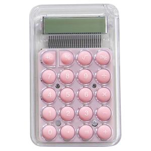 Mini calculatrice couleur bonbon, mignonne, silencieuse, portable, à piles bouton, 8 chiffres, design élégant, calculatrice de poche pour étudiant - Product Image 5