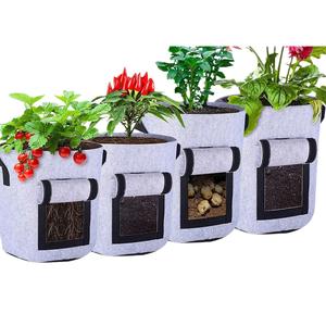 5pcs Personnalisé Gallon Légumes/Fleurs/Arbres Toutes Saisons Non Tissé Feutre Plante Sac Eco Feutre Cultiver Sac pour Plantes - Product Image 3