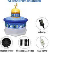 Nouvelle conception de décoration de ballon gonflable LED pour la mosquée, l'Aïd Moubarak, le Ramadan, la cathédrale, la fête, la cour