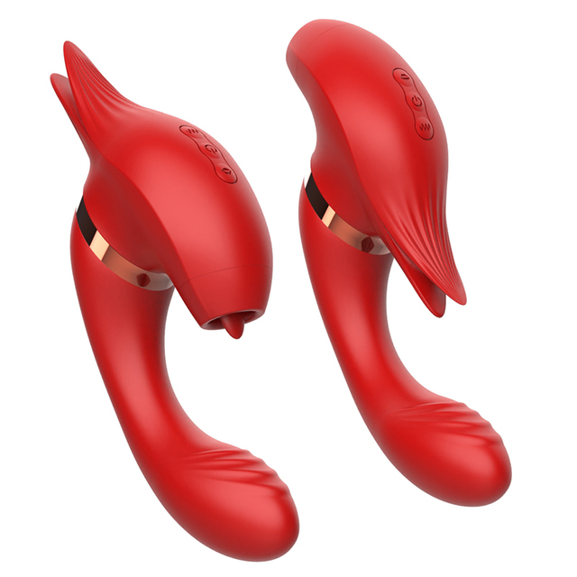 YPM 2 in 1 Av Massage Vibrator G-spot Dildo Patting Licking Sucking Female Masturbation Vibrator Dildo Vibrators for Women