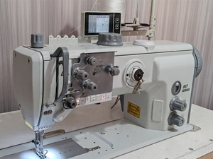 JK867-121232J Computerized <b>Automatic</b> Double Needle Compound Feed Post Bed Thick Material Lockstitch <b>Sewing</b> <b>Machine</b> for - Product Image 4