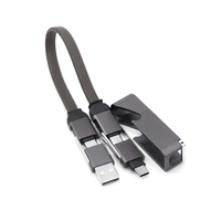 Kabel pengisi daya USB pembuka botol 4 dalam 1, barang promosi mewah