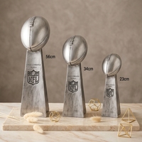Trofeo de Fútbol Americano Artificial Personalizado, de Resina, Pintado a Mano, de Varios Tamaños, con Gran Diseño Artístico, para Recuerdo/Fans/Hogar