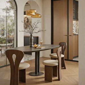 Ensemble de meubles de style campagne française personnalisable, table à manger, chaises, armoires pour hôtel, appartement, utilisation de la conception graphique - Product Image 1