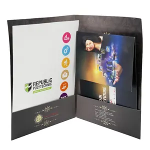 Wholesale Custom Logo a4 a5 Size Office Business Paper Document Presentation File Folders with Pockets