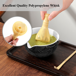 Japanese 4-Piece Ceramic Matcha <b>Tea</b> <b>Set</b> with Butterfly Design Bowl & PP Whisk for Traditional <b>Tea</b> Ceremony - Product Image 3