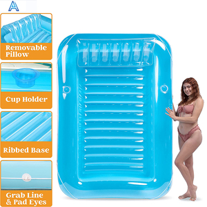 High Quality Vinyl PVC <strong>Inflatable</strong> air Blow <strong>Tanning</strong> <strong>Pool</strong> for Water Float Lounge air Mat Airbed Water Bed Toy - Product Image 6
