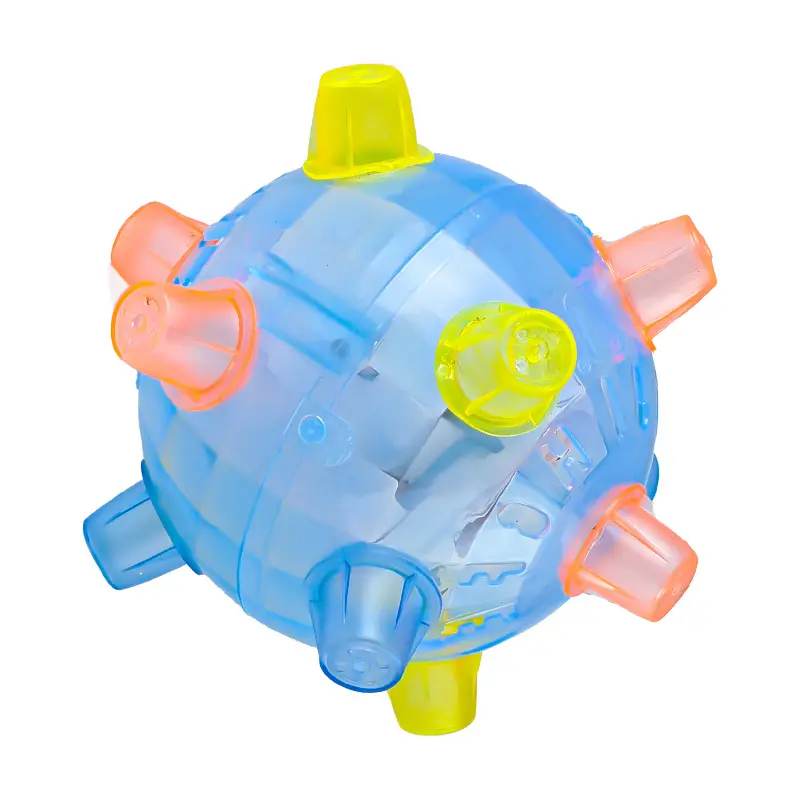 Пластиковый прыгающий шар LONGXI, маленький светодиодный свет, Электрический танцующий шар для детей, для взрослых, Мигающий прыгающий мяч для животных, игрушка