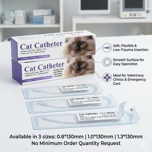 Catéter Urinario Estéril para <span class=keywords><strong>Gatos</strong></span>, Catéter Uretral de 1.0/1.3 mm (Catéter para <span class=keywords><strong>Gatos</strong></span>, Sin Dolor) para Uso Veterinario al Mejor Precio - Product Image 1