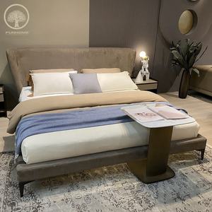 Cama doble <span class=keywords><strong>de</strong></span> tela <span class=keywords><strong>de</strong></span> diseño moderno para dormitorio, hotel, apartamento o villa - Product Image 5