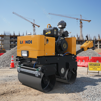 Compacteur routier diesel à double tambour de 800 kg, refroidi par air, avec garantie d'un an