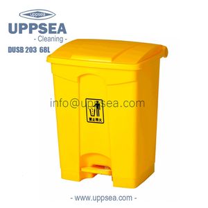 30 l45l68l87l classificazione <span class=keywords><strong>grigio</strong></span> giallo ospedale quadrato coperto piede di plastica azionato <span class=keywords><strong>bidone</strong></span> della <span class=keywords><strong>spazzatura</strong></span> - Product Image 3