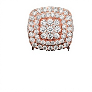 Luxury Mens Hip Hop Square <b>Ring</b> <b>Iced</b> Out Diamond Style 925 Silver Rose Gold 10K 14K Gold Finish Statement Jewelry for Men - Product Image 1