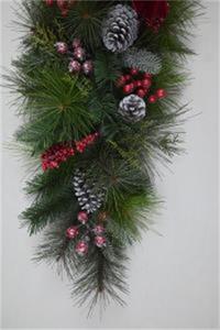 Aiguilles de pin personnalisées en usine Swag Pommes de pin arc larme artificielle guirlande Swag - Product Image 5