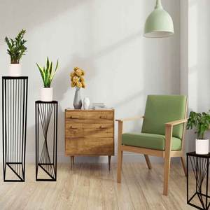 Support à fleurs en métal chromé noir pour la décoration de la maison et des mariages, avec trou de drainage pour utilisation en <span class=keywords><strong>jardin</strong></span> - Product Image 2