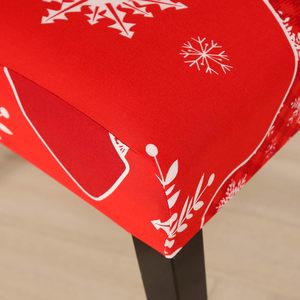 Fundas de silla de comedor de Navidad estirables de 4 piezas, protectores de asiento lavables extraíbles para decoración del hogar en Stock - Product Image 5